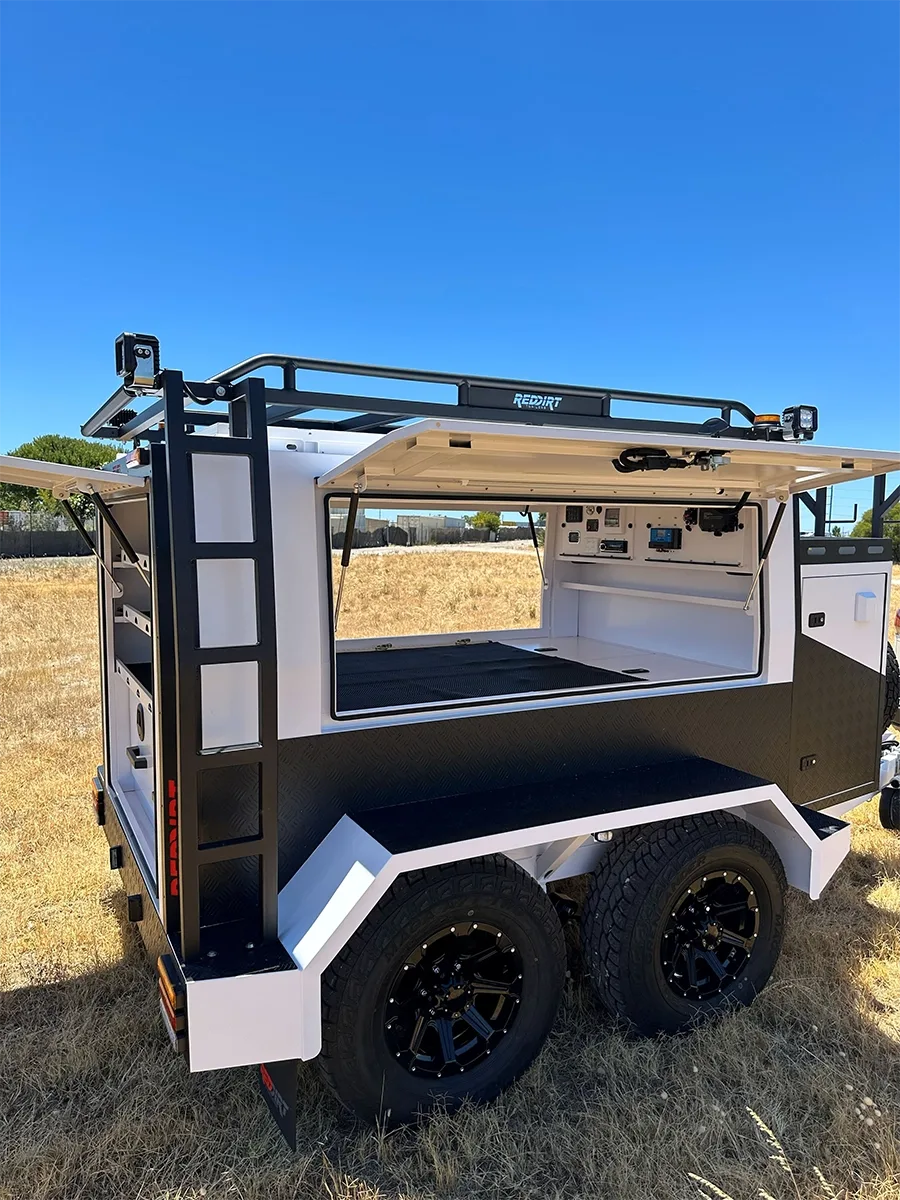 RedDirt Tradesman Trailer with lockable storage and onboard power